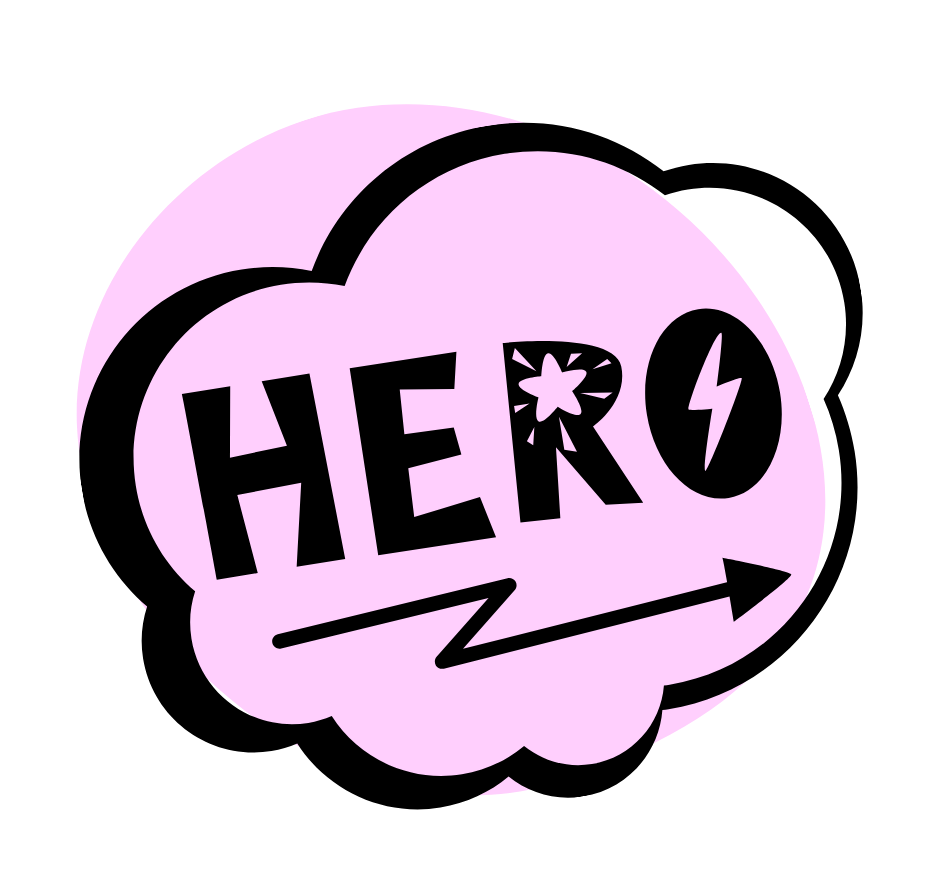 Typisch ADHS | ADHS Leben Grafik mit HERO Schriftzug